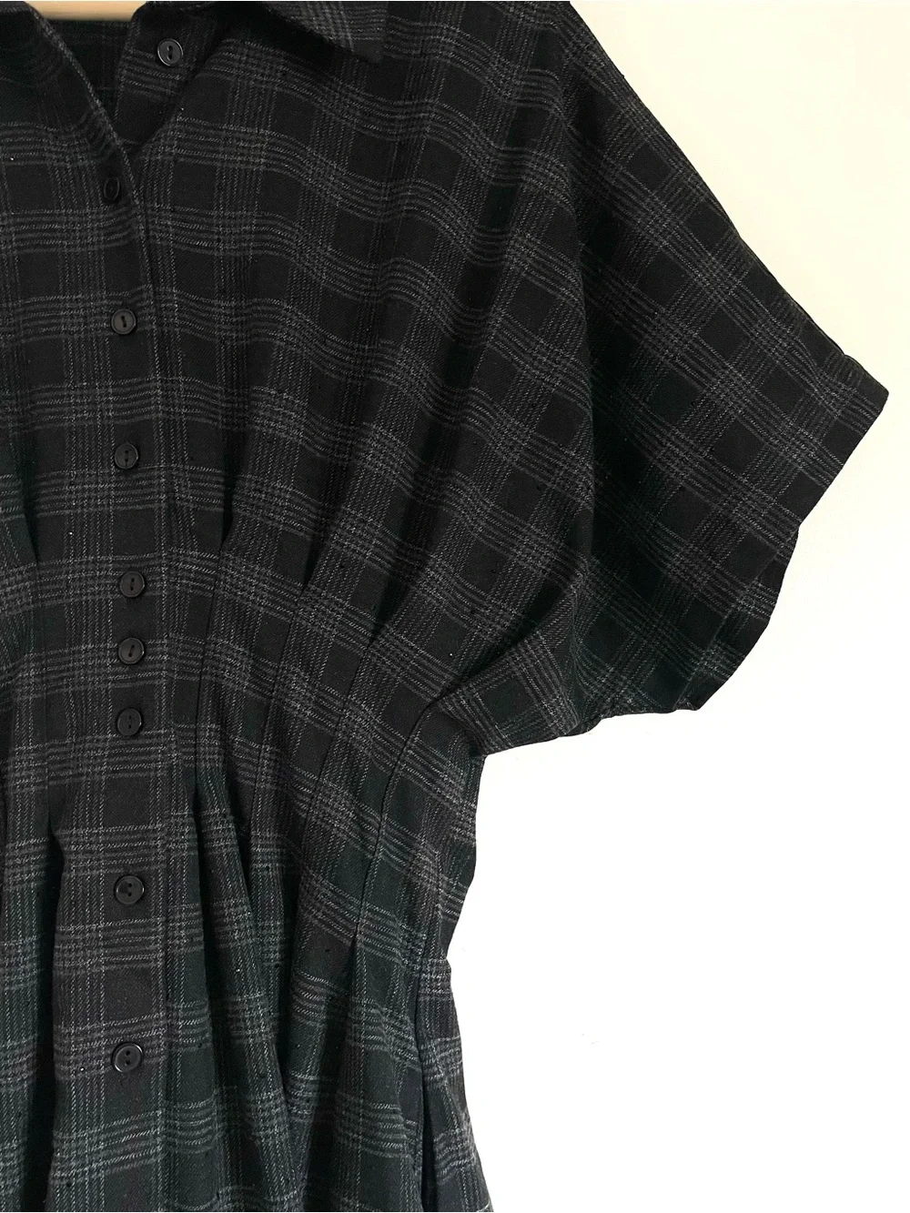 NWT Anthropologie Exquise Tobie Plaid Diamonte Mini Shirt Dress M